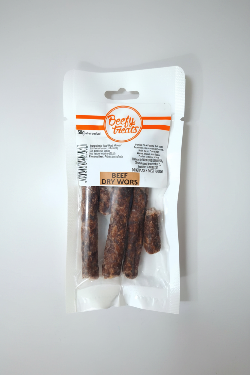 Beef Dry Wors 50g - Beefy Treats
