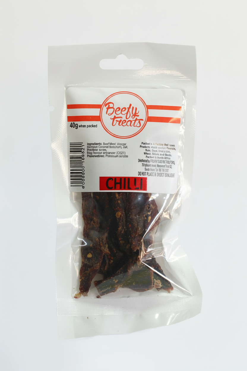 Beefy Treats Chilli 40g beef sticks
