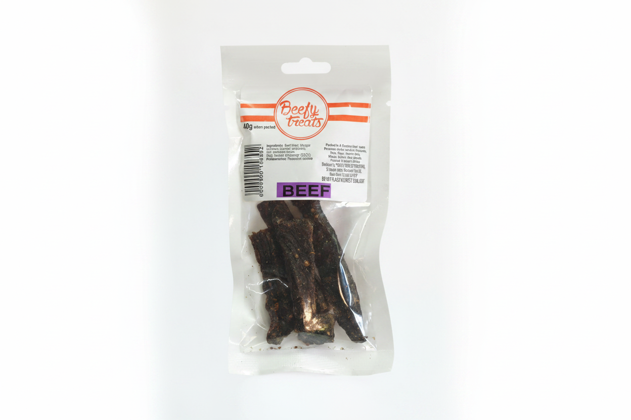 Plain Beef Sticks 40g by Beefy Treats