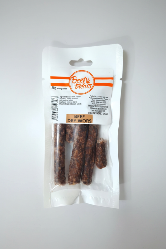 Beef Dry Wors 50g - Beefy Treats