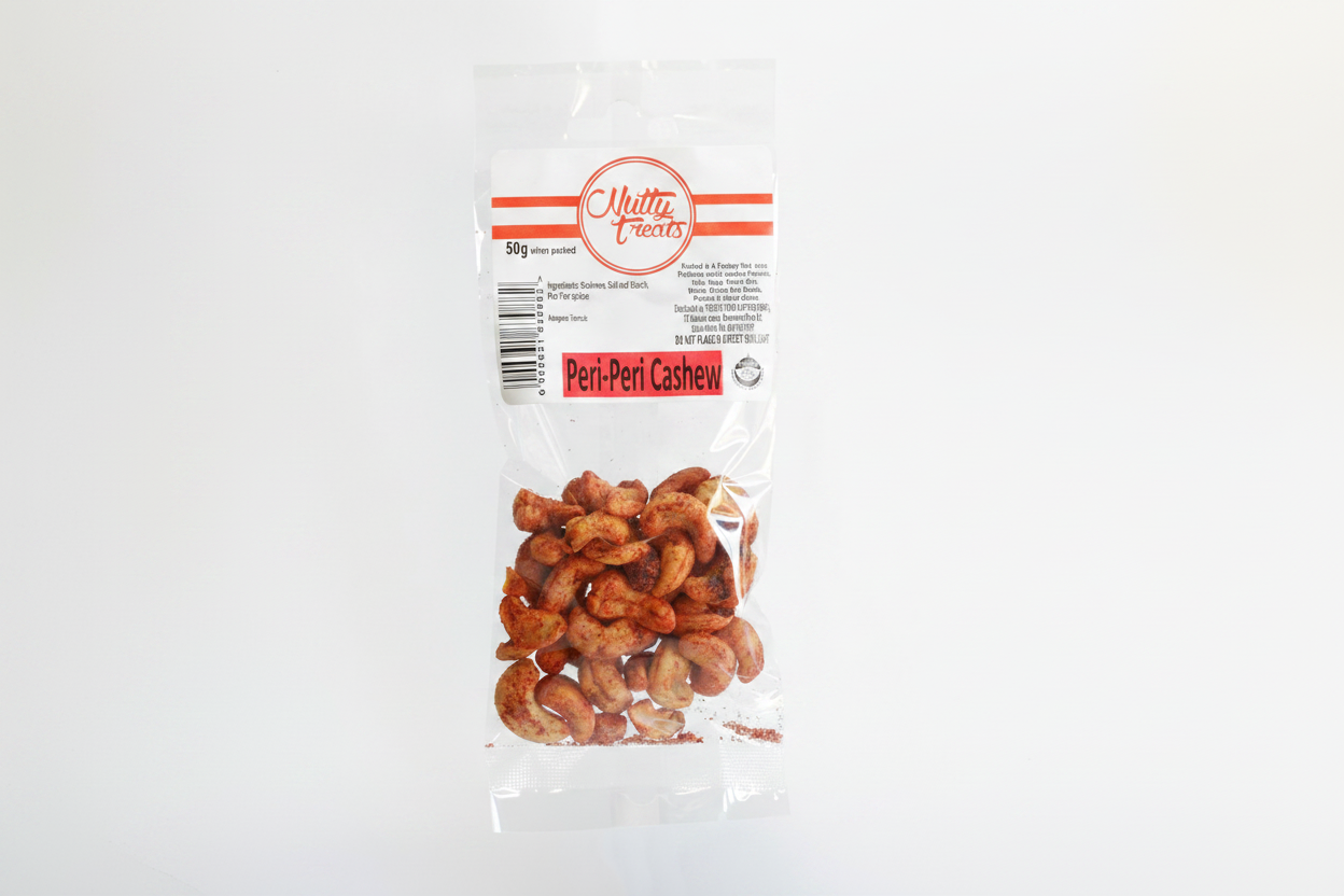 Peri-Peri Cashew Nuts 50g by Nutty Treats